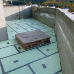 Устройство гидроизоляционного слоя мастикой Полилайн-04 по пенополистиролу