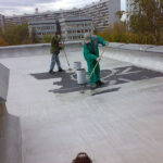 Ремонт рулонной кровли жидкой резиной Ультрасил