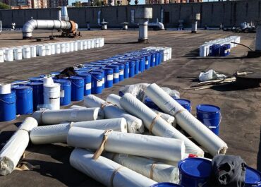 Ремонт наплавляемой кровли полимерной мастикой Полилайн-04