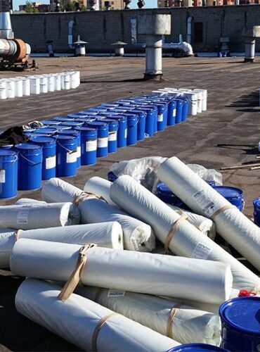 Ремонт наплавляемой кровли полимерной мастикой Полилайн-04